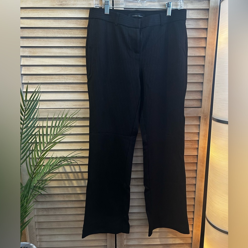 Black Pinstripe Women's Pants